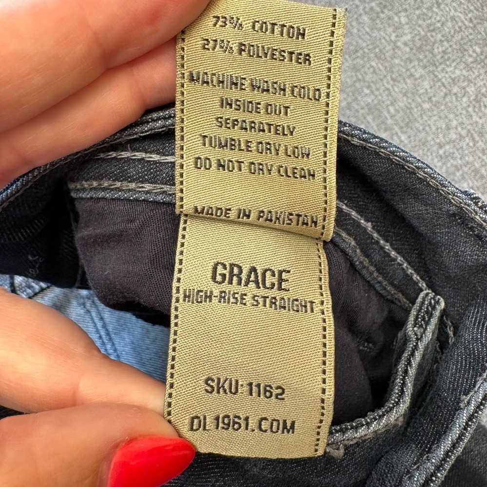 DL1961 Grace High-Rise Straight Jeans Size 28 - Picture 12 of 16